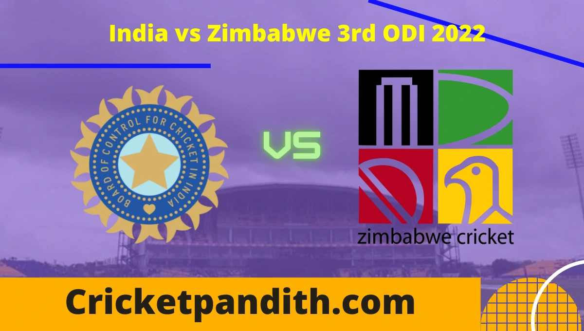 India vs Zimbabwe 3rd ODI 2022 Prediction